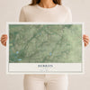 Map of Hebron, Texas, 12 x 18 inch unframed archival matte print