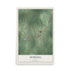 Map of Hemphill, Texas, 12 x 18 inch unframed archival matte print