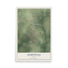 Map of Hempstead, Texas, 12 x 18 inch unframed archival matte print