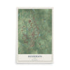 Map of Henderson, Texas, 12 x 18 inch unframed archival matte print
