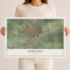 Map of Hereford, Texas, 12 x 18 inch unframed archival matte print