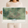 Map of Hidalgo, Texas, 12 x 18 inch unframed archival matte print