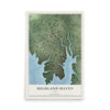 Map of Highland Haven, Texas, 12 x 18 inch unframed archival matte print