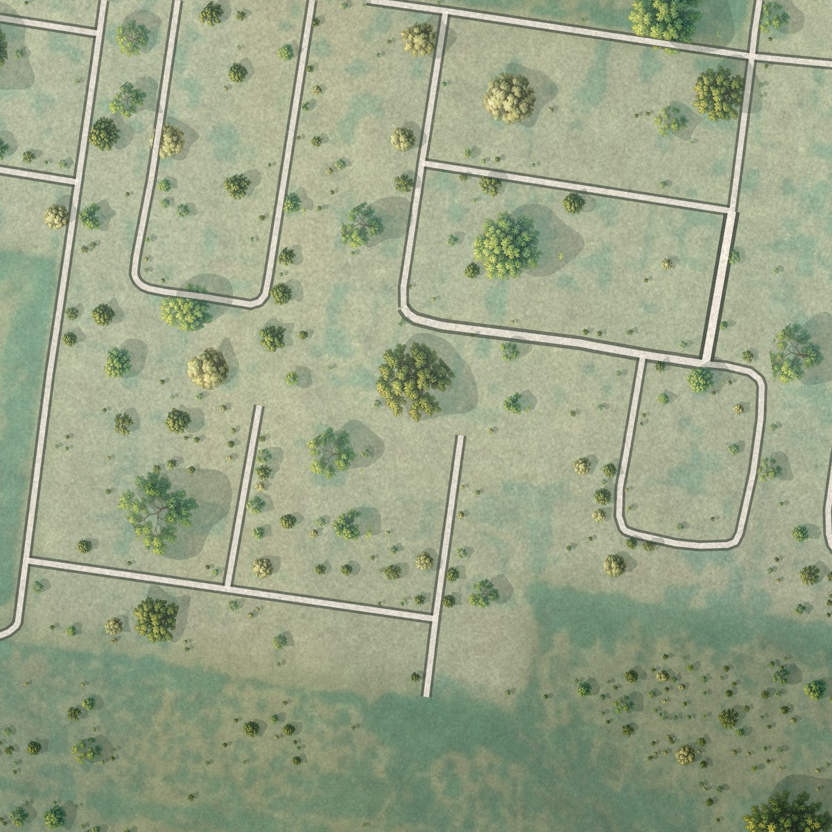 Close-up of the map of Hilltop, Starr County, Texas print showing street and building detail