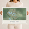 Map of Holiday Lakes, Texas, 12 x 18 inch unframed archival matte print