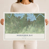 Map of Horseshoe Bay, Texas, 12 x 18 inch unframed archival matte print