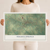 Map of Hughes Springs, Texas, 12 x 18 inch unframed archival matte print