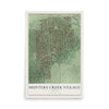 Map of Hunters Creek Village, Texas, 12 x 18 inch unframed archival matte print