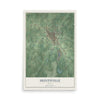 Map of Huntsville, Texas, 12 x 18 inch unframed archival matte print