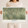 Map of Industry, Texas, 12 x 18 inch unframed archival matte print