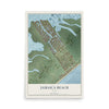 Map of Jamaica Beach, Texas, 12 x 18 inch unframed archival matte print