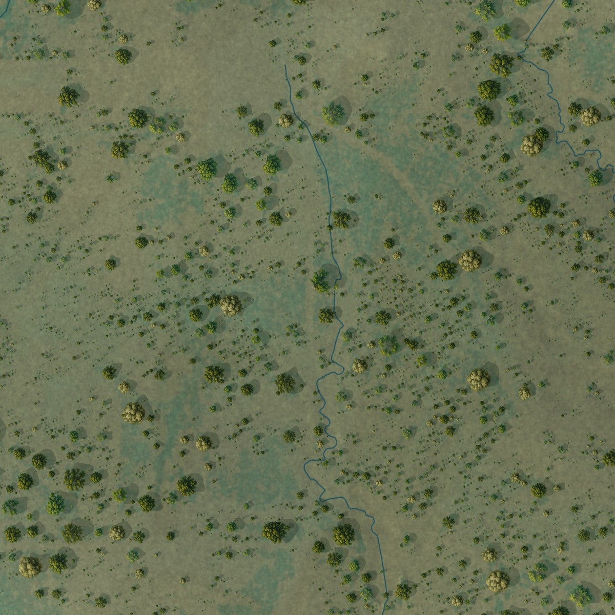 Second close-up of the map of Jolly, Texas print showing more streets and buildings