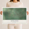 Map of Jones Creek, Texas, 12 x 18 inch unframed archival matte print