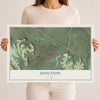 Map of Junction, Texas, 12 x 18 inch unframed archival matte print