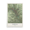 Map of Kerrville, Texas, 12 x 18 inch unframed archival matte print