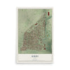 Map of Kirby, Texas, 12 x 18 inch unframed archival matte print
