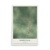 Map of Kirbyville, Texas, 12 x 18 inch unframed archival matte print