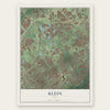 Klein, Texas map print, the full design