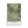 Map of Krugerville, Texas, 12 x 18 inch unframed archival matte print
