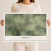 Map of Kurten, Texas, 12 x 18 inch unframed archival matte print