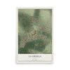 Map of La Grulla, Texas, 12 x 18 inch unframed archival matte print