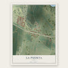 La Puerta, Texas map print, the full design