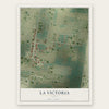 La Victoria, Texas map print, the full design