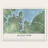 Laguna Park, Texas map print, the full design
