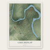 Lake Dunlap, Texas map print, the full design