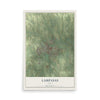 Map of Lampasas, Texas, 12 x 18 inch unframed archival matte print