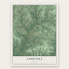 Laneville, Texas map print, the full design