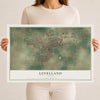 Map of Levelland, Texas, 12 x 18 inch unframed archival matte print