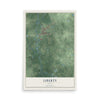 Map of Liberty, Texas, 12 x 18 inch unframed archival matte print