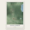 Little Cypress, Texas map print, the full design