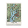 Map of Little Elm, Texas, 12 x 18 inch unframed archival matte print