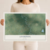 Map of Liverpool, Texas, 12 x 18 inch unframed archival matte print