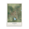 Map of Lockney, Texas, 12 x 18 inch unframed archival matte print
