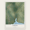Lopeño, Texas map print, the full design