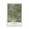 Map of Loraine, Texas, 12 x 18 inch unframed archival matte print