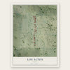 Los Altos, Texas map print, the full design