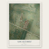 Los Alvarez, Texas map print, the full design