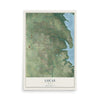 Map of Lucas, Texas, 12 x 18 inch unframed archival matte print