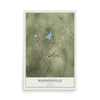 Map of Madisonville, Texas, 12 x 18 inch unframed archival matte print