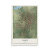 Map of Marfa, Texas, 12 x 18 inch unframed archival matte print