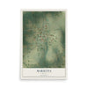 Map of Marietta, Texas, 12 x 18 inch unframed archival matte print