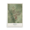 Map of Marion, Texas, 12 x 18 inch unframed archival matte print