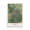 Map of Marlin, Texas, 12 x 18 inch unframed archival matte print