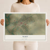 Map of Mart, Texas, 12 x 18 inch unframed archival matte print
