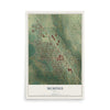 Map of Memphis, Texas, 12 x 18 inch unframed archival matte print