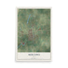 Map of Mercedes, Texas, 12 x 18 inch unframed archival matte print